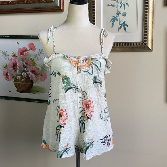 Urban Outfitters Lightweight Floral Romper w/Ties on Shoulders (Size: XS) - Picture 10 of 16